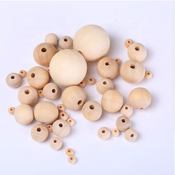 60mm Unfinished Round Wood Beads With custom hole