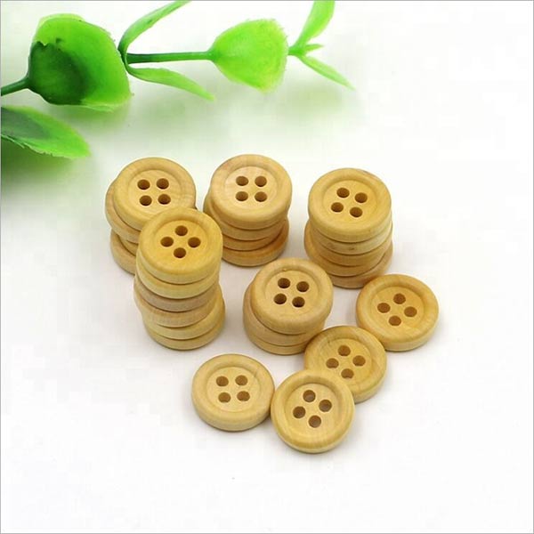 2019 fashion four holes wood buttons bulk